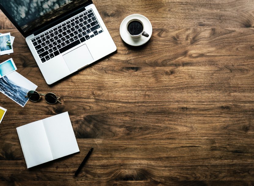 Coffee cup on a desk symbolising creativity and fresh ideas