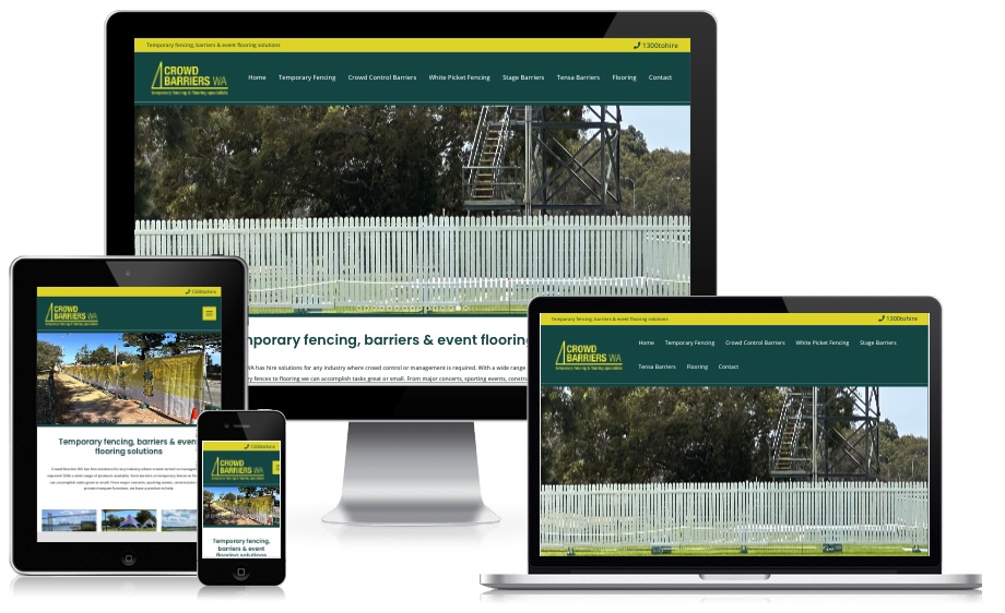 image with mobile, tablet and desktop view for crowdbarrierswa website