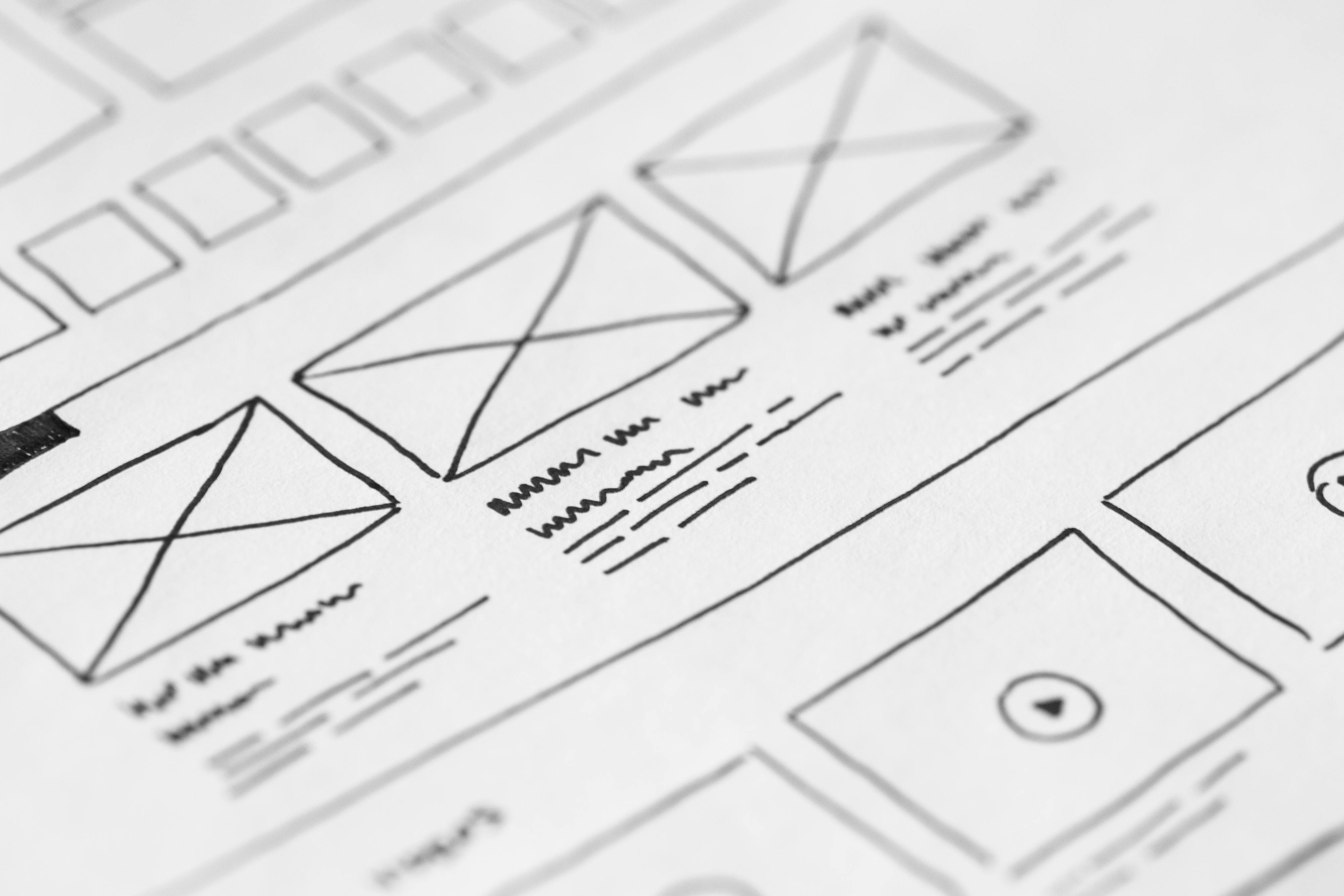 Mockup of UI components