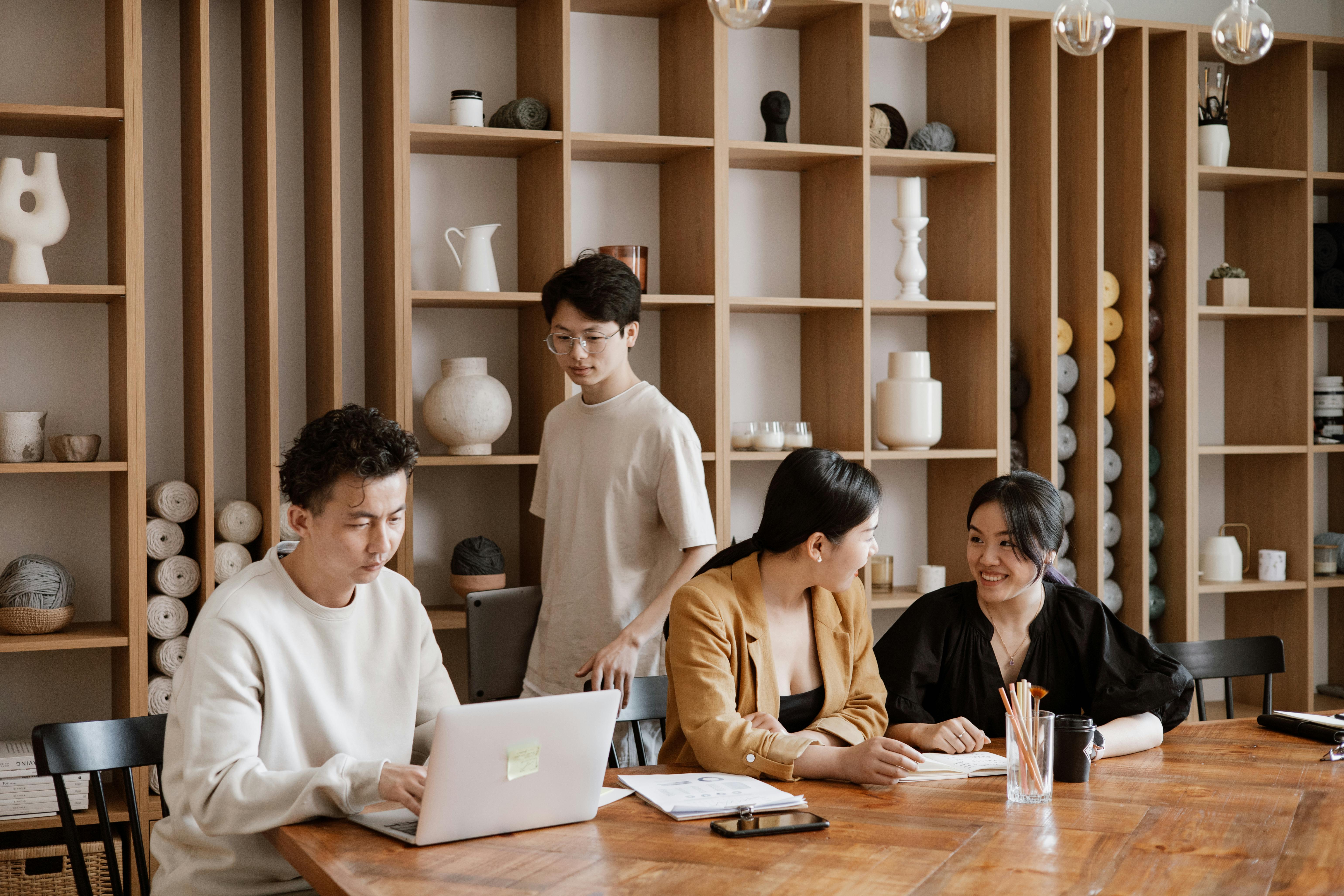 People in a group meeting